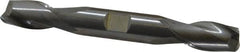 Hertel - 1/2", 1" LOC, 1/2" Shank Diam, 4" OAL, 2 Flute, Solid Carbide Square End Mill - Double End, Uncoated, Spiral Flute, 30° Helix, Centercutting, Right Hand Cut - Benchmark Tooling