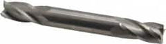 Hertel - 1/2", 1" LOC, 1/2" Shank Diam, 4" OAL, 4 Flute, Solid Carbide Square End Mill - Double End, Uncoated, Spiral Flute, 30° Helix, Centercutting, Right Hand Cut - Benchmark Tooling