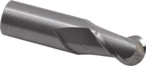 Hertel - 3/4" Diam, 1" LOC, 2 Flute Solid Carbide Ball End Mill - Uncoated, Single End, 3" OAL, 3/4" Shank Diam - Benchmark Tooling