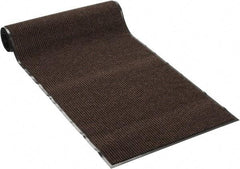 PRO-SAFE - 10 Ft. Long x 3 Ft. Wide, Poly Blended Carpet Surface, Ribbed Entrance Matting - 5/16 Inch Thick, Indoor, Medium Traffic, Vinyl, Brown - Benchmark Tooling