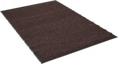 PRO-SAFE - 6 Ft. Long x 4 Ft. Wide, Poly Blended Carpet Surface, Ribbed Entrance Matting - 5/16 Inch Thick, Indoor, Medium Traffic, Vinyl, Brown - Benchmark Tooling