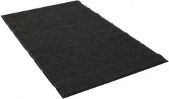 PRO-SAFE - 5 Ft. Long x 3 Ft. Wide, Poly Blended Carpet Surface, Ribbed Entrance Matting - 5/16 Inch Thick, Indoor, Medium Traffic, Vinyl, Gray - Benchmark Tooling