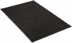 PRO-SAFE - 6 Ft. Long x 4 Ft. Wide, Poly Blended Carpet Surface, Ribbed Entrance Matting - 5/16 Inch Thick, Indoor, Medium Traffic, Vinyl, Black - Benchmark Tooling