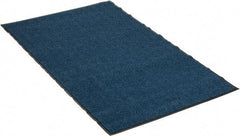 PRO-SAFE - 6 Ft. Long x 4 Ft. Wide, Poly Blended Carpet Surface, Chevron Ribbed Entrance Matting - 5/16 Inch Thick, Indoor, Medium Traffic, Vinyl, Blue, 4 Edged Side - Benchmark Tooling