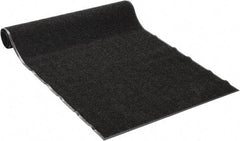 PRO-SAFE - 8 Ft. Long x 4 Ft. Wide, Poly Blended Carpet Surface, Chevron Ribbed Entrance Matting - 5/16 Inch Thick, Indoor, Medium Traffic, Vinyl, Charcoal, 4 Edged Side - Benchmark Tooling