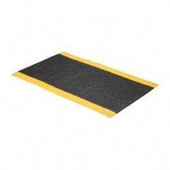 PRO-SAFE - 5' Long x 3' Wide, Dry Environment, Anti-Fatigue Matting - Black with Yellow Borders, Urethane with Vinyl Sponge Base, Beveled on 4 Sides - Benchmark Tooling