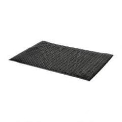 PRO-SAFE - 3' Long x 2' Wide, Dry Environment, Anti-Fatigue Matting - Black, Vinyl with Vinyl Sponge Base, Beveled on 4 Sides - Benchmark Tooling