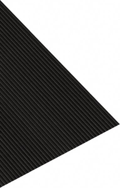 PRO-SAFE - 105 Ft. Long x 3 Ft. Wide, Vinyl Surface, V-Ribbed Entrance Matting - 1/8 Inch Thick, Indoor and Outdoor, Heavy Traffic, Vinyl, Black - Benchmark Tooling