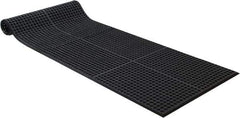PRO-SAFE - 10' Long x 3' Wide, Dry/Wet Environment, Anti-Fatigue Matting - Black, SBR Rubber with Rubber Base, Beveled on 4 Sides - Benchmark Tooling