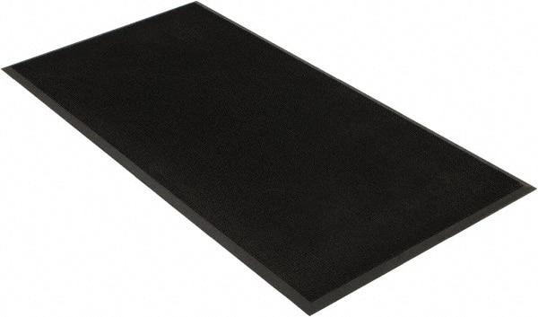 PRO-SAFE - 6 Ft. Long x 3 Ft. Wide, SBR Rubber Surface, Bristle Surface Entrance Matting - 5/8 Inch Thick, Indoor and Outdoor, SBR Rubber, Black - Benchmark Tooling