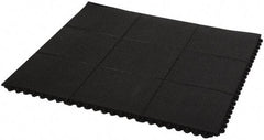 PRO-SAFE - 3' Long x 3' Wide x 5/8" Thick, Anti-Fatigue Modular Matting Tiles - 2 Interlocking Sides, Black, For Dry & Wet Areas, Series Pro-Safe - Benchmark Tooling