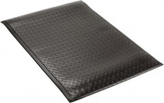 PRO-SAFE - 3' Long x 2' Wide, Dry Environment, Anti-Fatigue Matting - Black, Vinyl with Vinyl Sponge Base, Beveled on 4 Sides - Benchmark Tooling