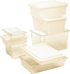 Rubbermaid - Rectangular, White Polyethylene Food Tote Box - 12" High x 18" Wide x 26" Long, with Snap-On Lid - Benchmark Tooling