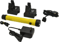 Streamlight - White LED Bulb, 130 Lumens, Industrial/Tactical Flashlight - Yellow Plastic Body, 1 NiCad Battery Included - Benchmark Tooling