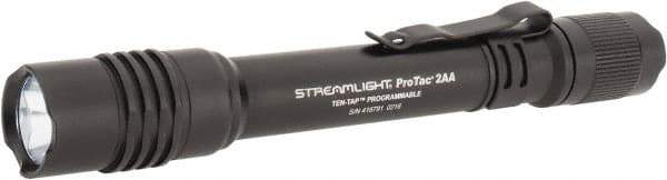 Streamlight - White LED Bulb, 250 Lumens, Industrial/Tactical Flashlight - Black Aluminum Body, 2 AA Batteries Included - Benchmark Tooling