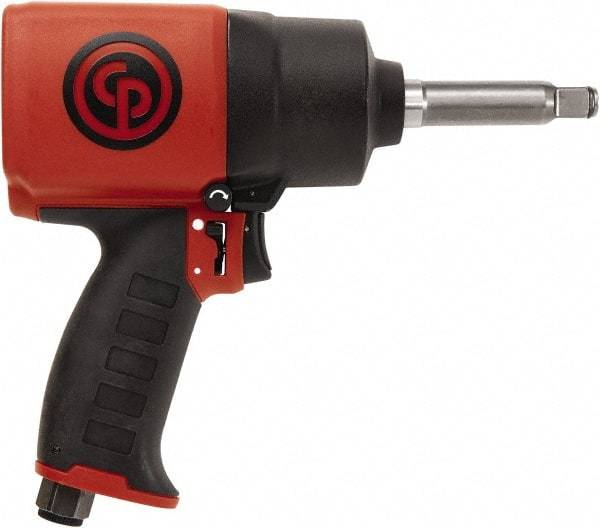 Chicago Pneumatic - 1/2" Drive, 9,000 RPM, 750 Ft/Lb Torque Impact Wrench - Pistol Grip Handle, 1,260 IPM, 19 CFM, 90 psi, 1/4" NPT Inlet - Benchmark Tooling