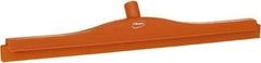 Vikan - 24" Rubber Blade Floor Squeegee - Double Edge, Orange, Plastic Holder - Benchmark Tooling