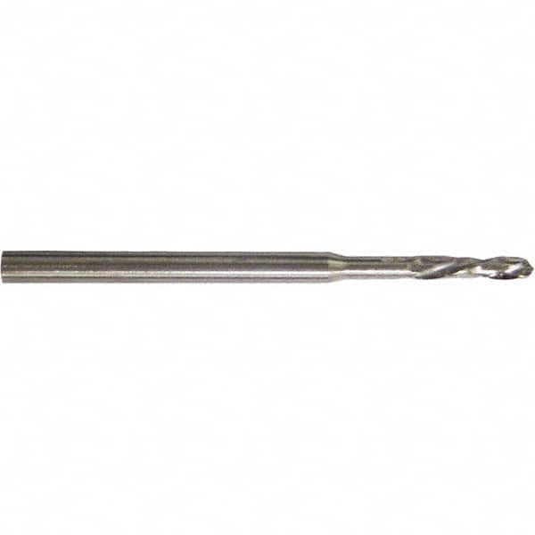 Micro Drill Bit: 0.0248″ Dia, 118 °, Cobalt Bright/Uncoated, 0.9843″ OAL, LH Cut, Spiral Flute, Straight-Cylindrical Shank, Series 303