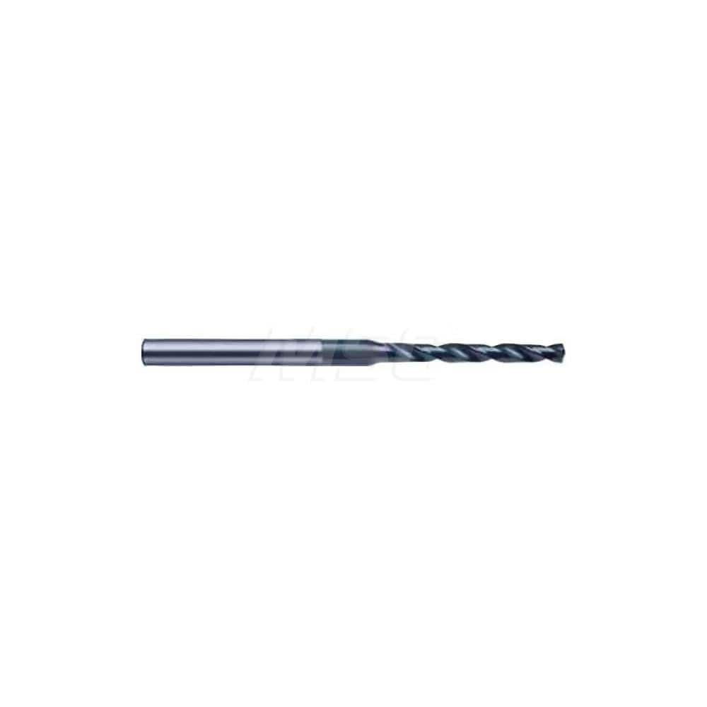 Micro Drill Bit: 0.061″ Dia, 140 °, Solid Carbide TiAlN Finish, RH Cut, Spiral Flute, Straight-Cylindrical Shank, Series 6400 & 6401