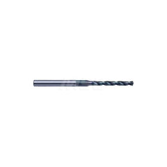 Micro Drill Bit: 0.061″ Dia, 140 °, Solid Carbide TiAlN Finish, RH Cut, Spiral Flute, Straight-Cylindrical Shank, Series 6400 & 6401