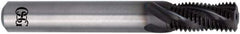 OSG - 1-12 UNC, 0.745" Cutting Diam, 4 Flute, Solid Carbide Helical Flute Thread Mill - External Thread, 2" LOC, 5" OAL, 3/4" Shank Diam - Benchmark Tooling