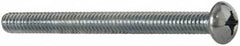 Value Collection - 1/4-20 UNC, 3" Length Under Head Phillips Drive Machine Screw - Round Head, Grade 2 Steel, Zinc-Plated Finish, Without Washer - Benchmark Tooling