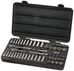 GearWrench - 57 Piece 3/8" Drive Deep Well Socket Set - 6 Points, 1/4" to 1" (6mm to 19mm) Range, Inch/Metric Measurement Standard - Benchmark Tooling