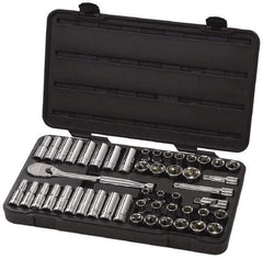 GearWrench - 49 Piece 1/2" Drive Deep Well Socket Set - 6 Points, 7/16" to 1-1/8" (10mm to 24mm) Range, Inch/Metric Measurement Standard - Benchmark Tooling