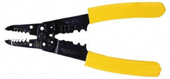 Ideal - 18 to 8 AWG Capacity Wire Stripper/Crimper - 8-3/4" OAL, Plastic Cushion Handle - Benchmark Tooling