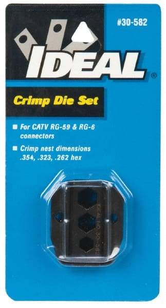 Ideal - RG-59, RG-6 Crimping Die Set - Use with Crimpmaster Ratcheting Crimp Tool - Benchmark Tooling