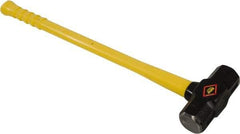 NUPLA - 12 Lb Head, Sledge Hammer - Steel Head, 2-1/2" Face Diam, Fiberglass Handle - Benchmark Tooling