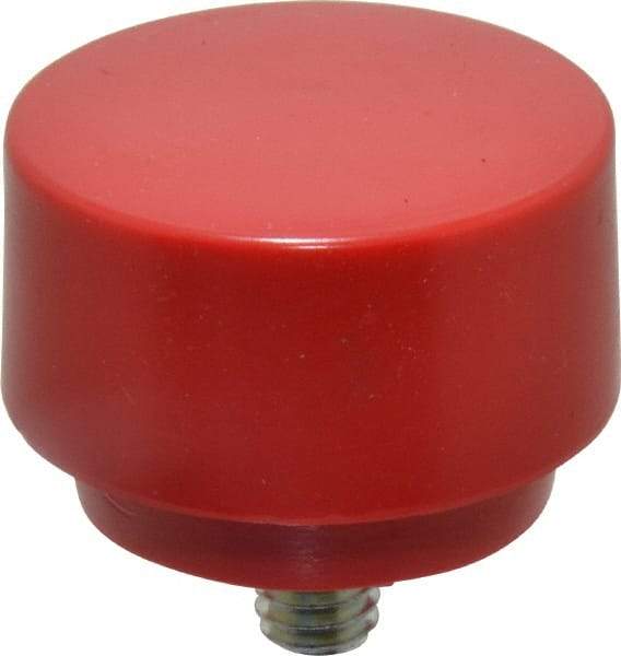 NUPLA - 1-1/2" Face Diam, Grade Medium, Red Hammer Tip/Face - Plastic - Benchmark Tooling