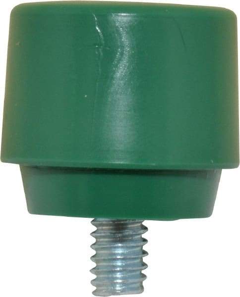 NUPLA - 1" Face Diam, Grade Tough, Green Hammer Tip/Face - Plastic - Benchmark Tooling