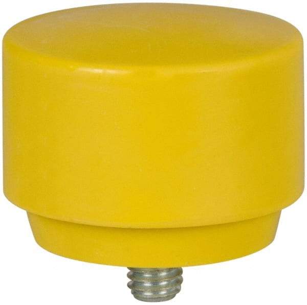 NUPLA - 2" Face Diam, Grade Extra Hard, Yellow Hammer Tip/Face - Plastic - Benchmark Tooling