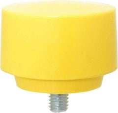 NUPLA - 2-1/2" Face Diam, Grade Extra Hard, Yellow Hammer Tip/Face - Plastic - Benchmark Tooling