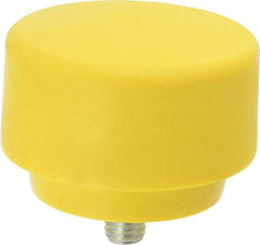 NUPLA - 3" Face Diam, Grade Extra Hard, Yellow Hammer Tip/Face - Plastic - Benchmark Tooling