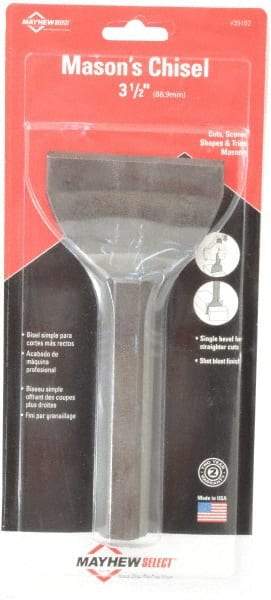 Mayhew - 7" OAL x 3-1/2" Blade Width Brick Chisel - Benchmark Tooling