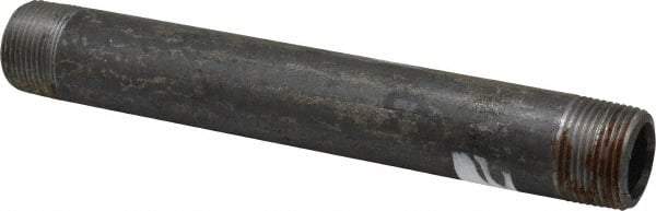 Made in USA - Schedule 80, 1" Diam x 9" Long Black Pipe Nipple - Threaded - Benchmark Tooling