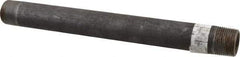 Made in USA - Schedule 80, 1" Diam x 12" Long Black Pipe Nipple - Threaded - Benchmark Tooling
