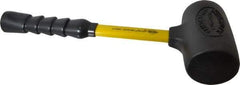 NUPLA - 4 Lb Head 2-3/4" Face Nonmarring Hammer - 13" OAL, Fiberglass Handle - Benchmark Tooling