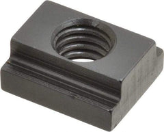 Gibraltar - 7/16-14 Tapped Through T Slot Nut - 1/2" Slot Width, 3/4 x 7/32" Base Width x Height, 7/8 x 3/8" OAL x Height - Benchmark Tooling