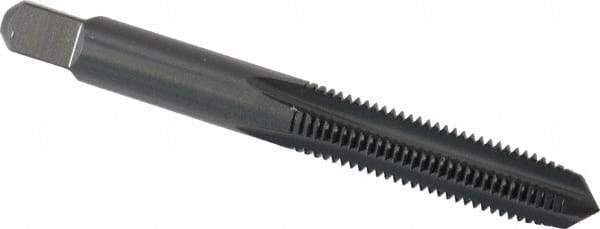 Kennametal - 5/16-24 UNF 3B 4 Flute Oxide Finish High Speed Steel Straight Flute Standard Hand Tap - Plug, Right Hand Thread, 2-23/32" OAL, 1-1/8" Thread Length, H3 Limit, Oversize - Exact Industrial Supply