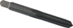 Kennametal - 5/16-24 UNF 3B 4 Flute Oxide Finish High Speed Steel Straight Flute Standard Hand Tap - Plug, Right Hand Thread, 2-23/32" OAL, 1-1/8" Thread Length, H3 Limit, Oversize - Exact Industrial Supply