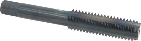 Kennametal - 1/2-13 UNC 3B 4 Flute Oxide Finish High Speed Steel Straight Flute Standard Hand Tap - Bottoming, Right Hand Thread, 3-3/8" OAL, 1-21/32" Thread Length, H3 Limit, Oversize - Exact Industrial Supply