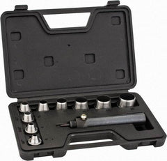 General - 10 Piece, 1/4 to 1", Hollow Punch Set - Comes in Plastic Case - Benchmark Tooling