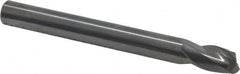 OSG - 1/4", 2 Flute, Single End, Solid Carbide, 0.02" Corner Radius End Mill - 2-1/2" OAL, 30° Helix, Right Hand Flute, 3/8" LOC, Right Hand Cut - Benchmark Tooling