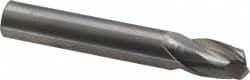 OSG - 3/8", 2 Flute, Single End, Solid Carbide, 0.03" Corner Radius End Mill - 2-1/2" OAL, 30° Helix, Right Hand Flute, 1/2" LOC, Right Hand Cut - Benchmark Tooling