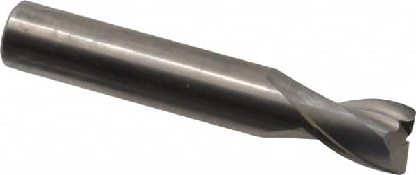 OSG - 1/2", 2 Flute, Single End, Solid Carbide, 0.03" Corner Radius End Mill - 3" OAL, 30° Helix, Right Hand Flute, 5/8" LOC, Right Hand Cut - Benchmark Tooling