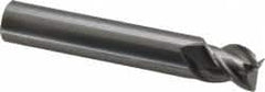 OSG - 1/2", 3 Flute, Single End, Solid Carbide, 0.03" Corner Radius End Mill - 3" OAL, 45° Helix, Right Hand Flute, 5/8" LOC, Right Hand Cut - Benchmark Tooling