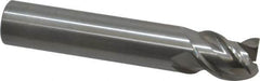 OSG - 5/8", 3/4" LOC, 5/8" Shank Diam, 3-1/2" OAL, 3 Flute, Solid Carbide Square End Mill - Single End, Uncoated, Spiral Flute, 45° Helix, Centercutting, Right Hand Cut, Right Hand Flute, Series 2041 - Benchmark Tooling